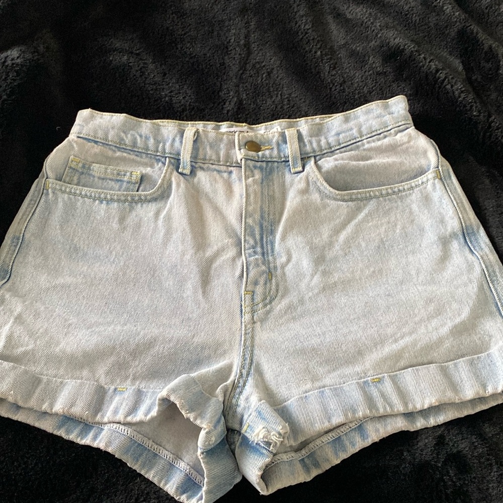 American Apparel High Rise Denim Shorts